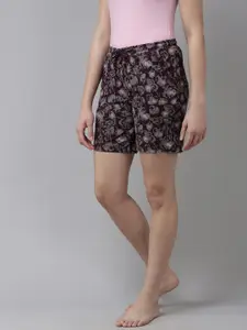 Van Heusen Women LNG10 Allover Print Functional Pocket Superior Drape Lounge Shorts