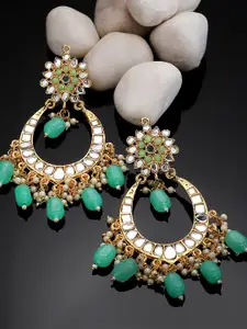 KARATCART Gold-Plated Contemporary Drop Earrings