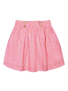Budding Bees Infant Girls Printed Fit & Flare Skirt