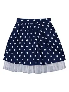 Budding Bees Infant Girls Polka Dot Printed A-Line Midi Skirt