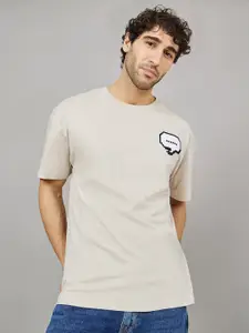 Styli Men Applique Loose T-shirt