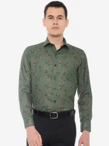 Greenfibre Slim Fit Floral Printed Cotton Formal Shirt
