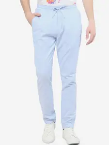 JADE BLUE Men Cotton Track Pants