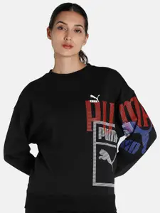 Puma Women CLASSICS GEN, Graphic Printed Sustainable Sweatshirts