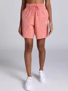 Puma Women AOP Relaxed Fit Cotton Shorts