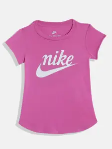 Nike Girls Brand Logo Printed T-shirt