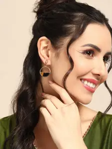 Sangria Circular Drop Earrings