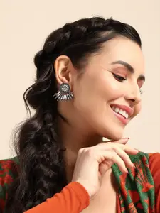 Sangria Oxidised Classic Drop Earrings