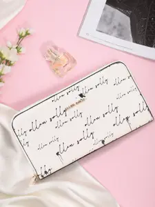 Allen Solly Women Brand Logo Printed Zip Around Wallet