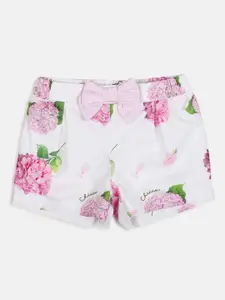 Chicco Girls Mid-Rise Floral Printed Cotton Shorts