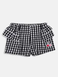 Chicco Girls Cotton Checked Shorts