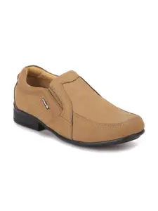 Red Chief Men Square Toe Leather Formal Slip-On Shoes