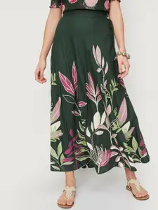max Floral Printed Maxi Flared Skirts