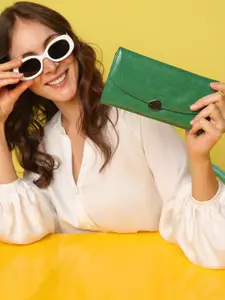 Vero Moda Women Textured Envelope Wallet
