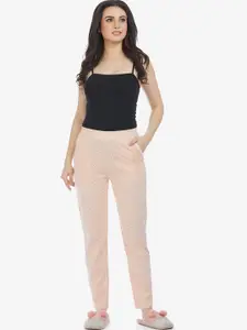MAYSIXTY Pink Solid Lounge Pants