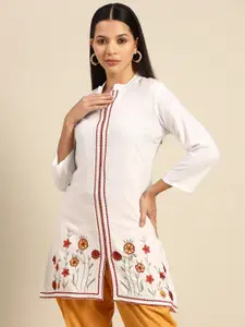 INDYES Floral Embroidered Thread Work Kurti