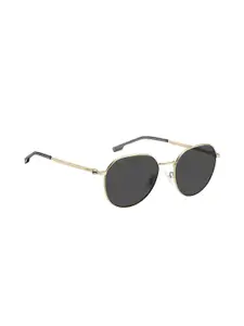 HUGO Men Round Sunglasses with UV Protected Lens 205467AOZ57IR