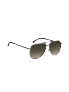 HUGO Men Aviator Sunglasses with UV Protected Lens 205400KJ16186