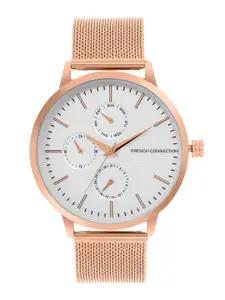 French Connection Men Stainless Steel Bracelet Style Straps Analogue Watch FCN00041I