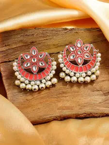 Estele Rhodium -Plated Floral Chandbalis Earrings