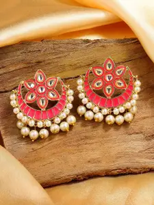 Estele Gold-Plated Floral Chandbalis Earrings