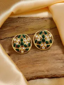 Estele Gold-Plated Circular Studs Earrings