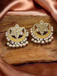 Estele Rhodium Plated Chandbalis Earrings