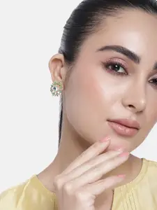 Estele Gold-Plated Floral Studs Earrings