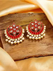 Estele Gold-Plated Floral Chandbalis Earrings