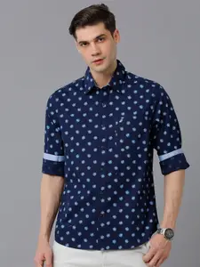 Double Two Slim Fit Conversational Printed Cotton Casual Shirt