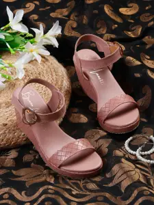 Bruno Manetti PU Wedge Heels with Buckles