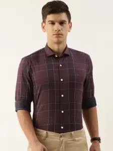 Peter England Slim Fit Checked Semiformal Shirt