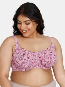 Zivame Plus Size Floral Non-Padded Everyday Bra