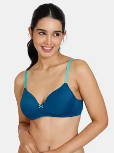 Zivame Lightly Padded Non Wired Seamless Super Supportive T-Shirt Bra