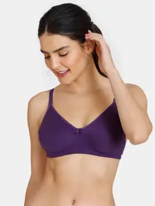 Zivame Non Padded Non Wired Seamless Transparent Back Super Supportive T-Shirt Bra