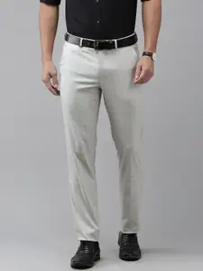 Van Heusen Men Checked Slim Fit Trousers