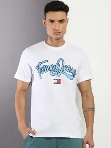 Tommy Hilfiger Typography Printed Cotton T-shirt
