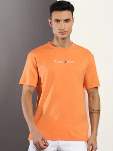 Tommy Hilfiger Men Brand Logo Printed Cotton T-shirt