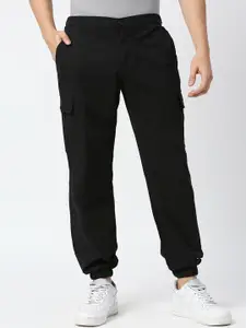 Thomas Scott Men Comfort Mid-Rise Easy Wash Cargo Trousers