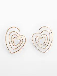 MANGO Heart Shaped Spiral Sustainable Drop Earrings