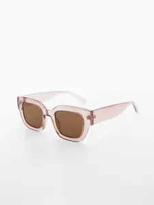 MANGO Women Sustainable Square Sunglasses with UV Protected Lens 47012505