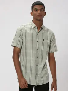 Mufti Trim Plus Size Slim Fit Tartan Checked Pure Cotton Casual Shirt