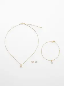 Mango Kids Star Necklace & Earrings with Bracelet