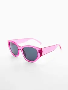 MANGO Women Full Rim Sustainable Cateye Sunglasses With UV Protected Lens 47004378