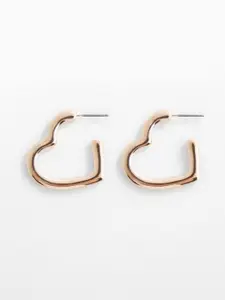 MANGO Heart Shaped Sustainable Half Hoop Earrings