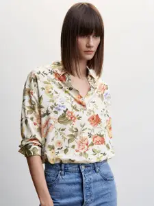 MANGO Floral Printed Casual Shirt
