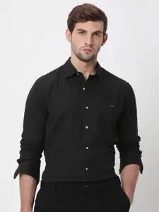 Mufti Trim Slim Fit Cotton Linen Casual Shirt