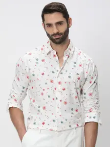 Mufti Plus Size Floral Printed Casual Shirt