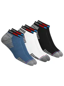 NAVYSPORT Men Pack Of 3 Patterned Ankle Length Cotton Socks