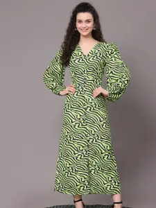 KASSUALLY Animal Printed Wrap Maxi Dress